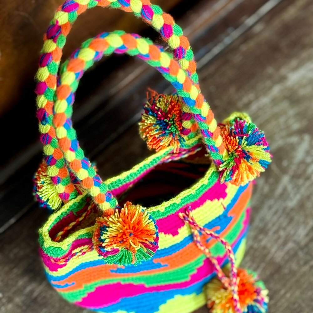 Artisan small hand-crocheted purse from South America